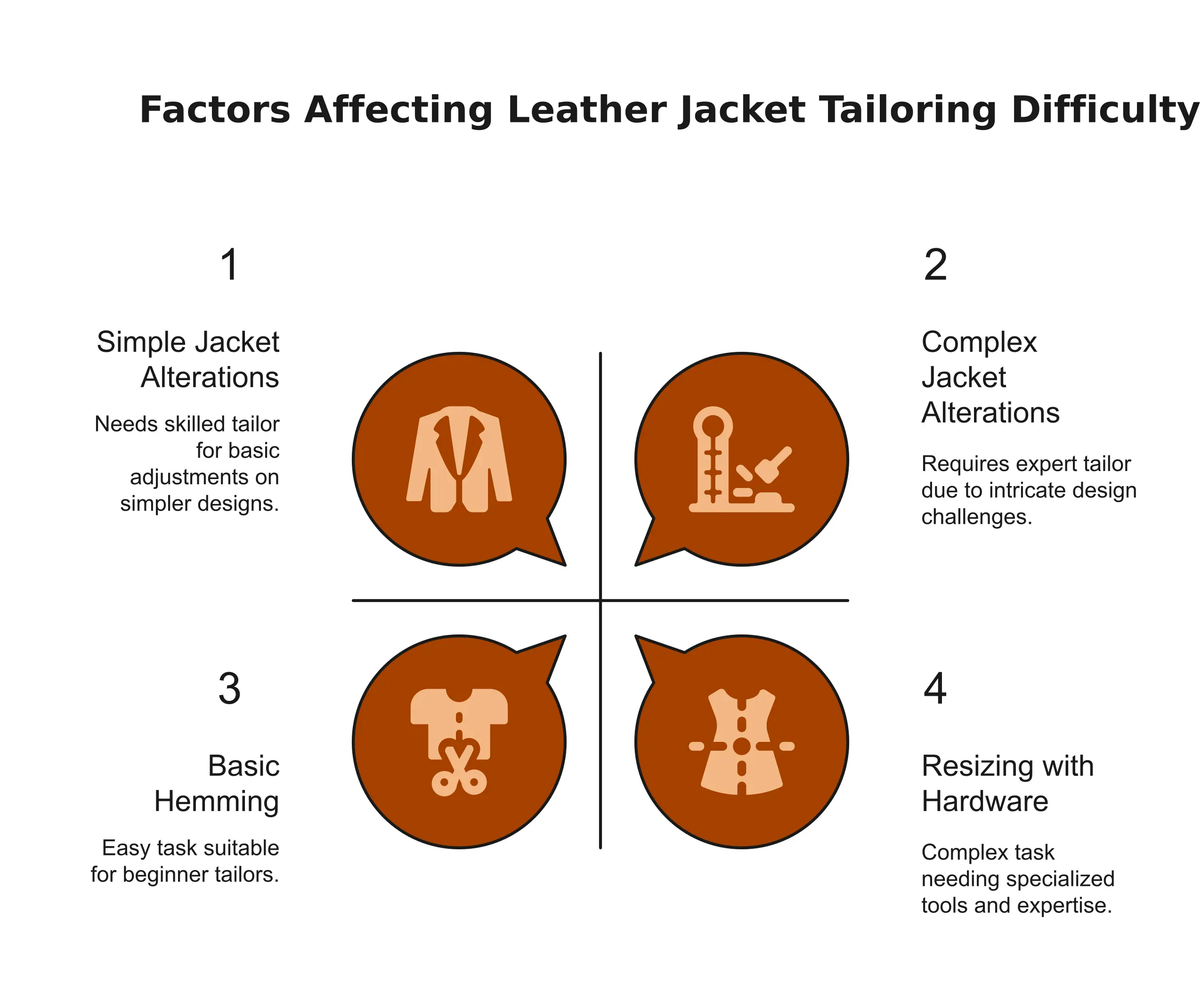factors affecting leather jacket tailoring difficulty